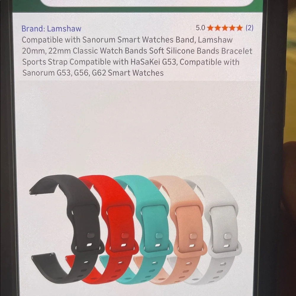 Set of 5 Colorful Watch Bands